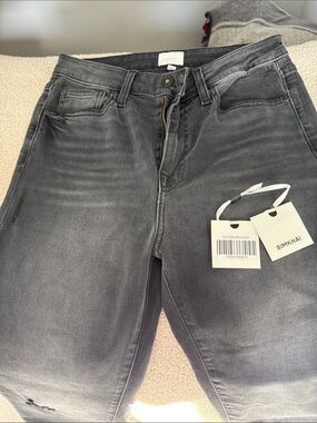 Jonathan Simkhai High-Rise Jeans in Washed Black